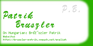 patrik bruszler business card